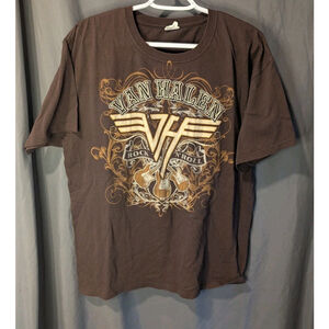 Vintage Anvil Van Halen Brown T Shirt XL